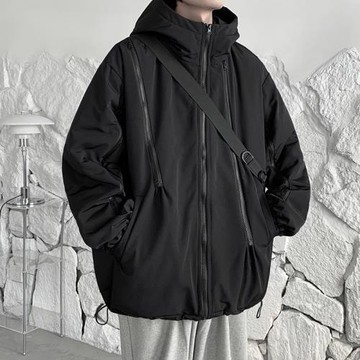 黑武士桑延同款沖鋒衣外套男秋冬加厚潮牌美式機能風工裝棉服夾克