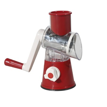 多功能3合1手搖滾筒刨切菜器  26 x 11.5 x 24cm  酒紅色  1個