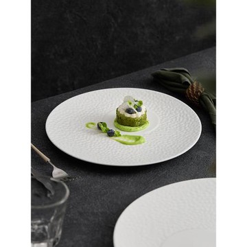 盤子家用陶瓷創意甜品盤高級感西餐意境菜餐具高顏值白色精致菜盤