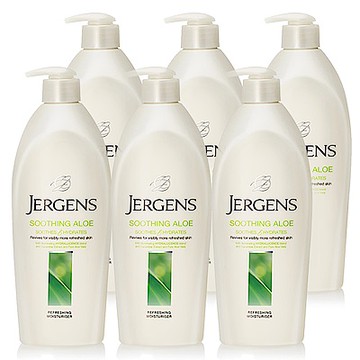 JERGENS 珍柔美體護膚保濕乳液650ml (蘆薈) 6入組