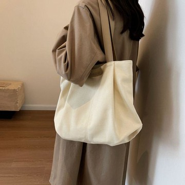 女包 大容量韓國ins包 腋下包 通勤包 肩背包大容量帆布包包女2025時尚休閒單肩手提包學生上課通勤托特包拉鍊