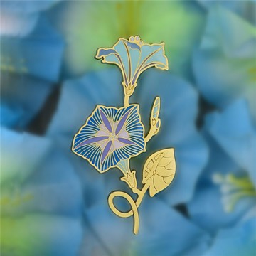 朝顏夜光文藝金屬徽章胸針博物館文創禮品精致送女友生日禮物古典