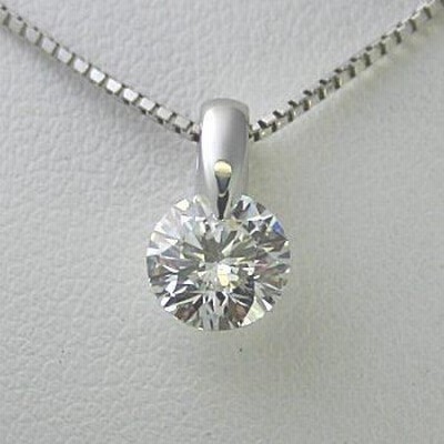 ダイヤモンド ネックレス プラチナ 一粒 2.0ct 鑑定書付 2.005ct I