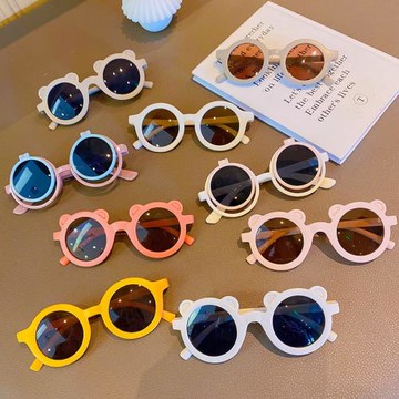 兒童眼鏡太陽鏡時尚男童女童墨鏡寶寶防紫外線可愛卡通防曬遮陽鏡
