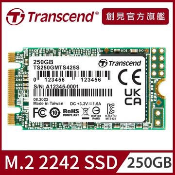 Transcend 創見 MTS425S 250G M.2 2242 SATA Ⅲ SSD固態硬碟 (TS250GMTS425S)