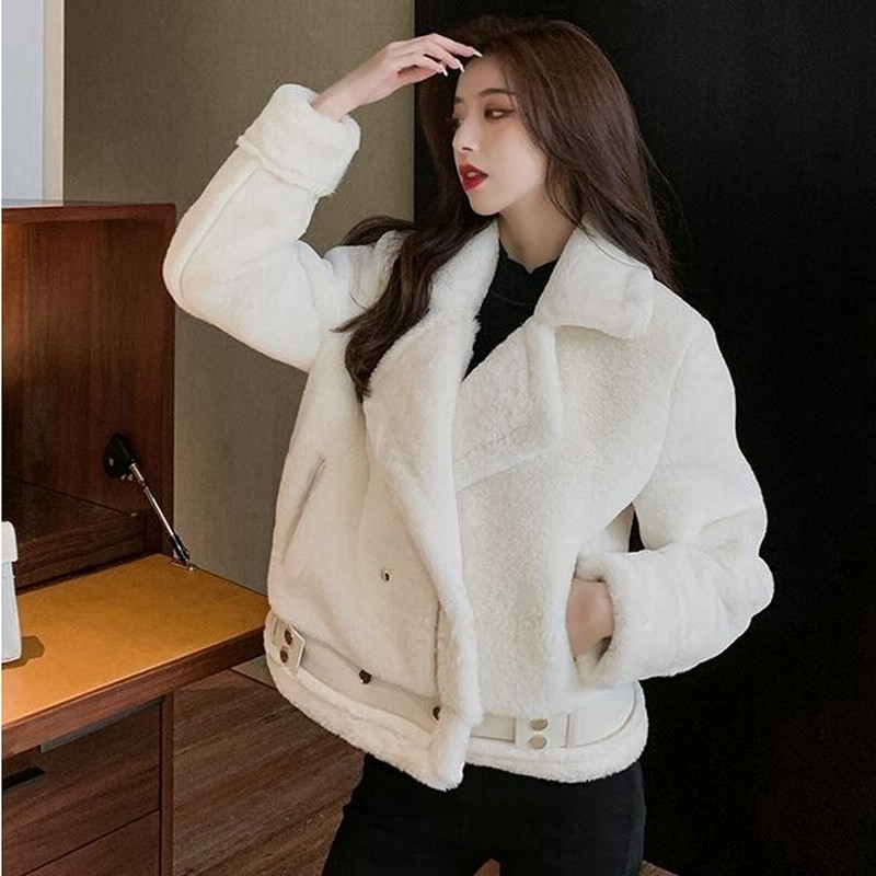秋新作 アウター ファーコート フェイクムートン ムートン コート ボアコート ショート丈 韓国 ボアジャケット レディース 通販 Lineポイント最大get Lineショッピング