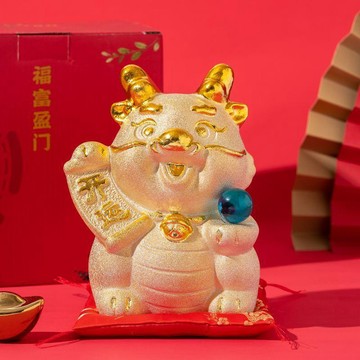限時下殺⚡打不開的存錢罐 超大容量 存錢罐 2024年龍年陶瓷金龍存錢罐招財擺件大小號兒童儲蓄罐家居禮品