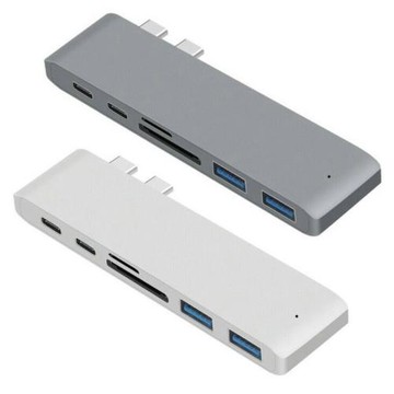 雙Type-C六合一拓展塢PD usb3.0 SD TF讀卡器 集線器轉換器擴展