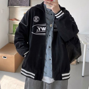限時優惠 潮流情侶休閒外衣 外套男春秋新款潮牌寬鬆夾克韓版潮流學生休閒帥氣百搭反光棒球服