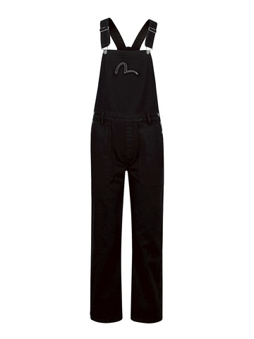 Embellished Seagull Appliqué Denim Dungaree