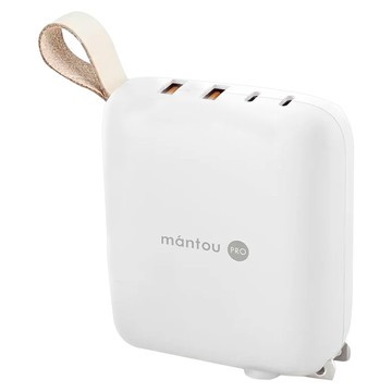 lisscode 饅頭Pro 氮化鎵極速充電器 單口USB-C 100W強勁輸出 台灣設計植揉皮革  白色  1個  LA-100-WH