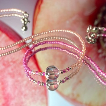 繽紛蔬果係列 - 012 蜜桃水晶項鍊