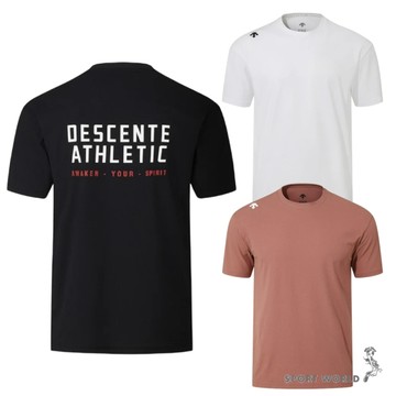 Descente 迪桑特 短袖上衣 男裝 背面印花 黑/白/紅磚 SR321TTS74-BLK0/SR321TTS74-WHT0/SR321TTS74-LBRC