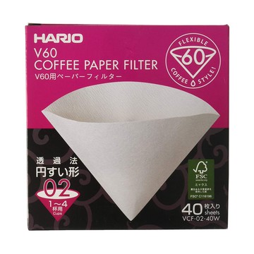 HARIO V60 paper filter 02W 40 sheets
