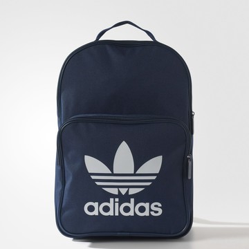 【逢甲 FUZZY】Adidas Originals 後背包 深藍 三葉草 大LOGO BK6724