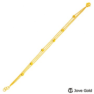 【JoveGold漾金飾】 浪漫旋律黃金手鍊