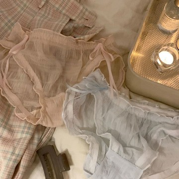 【台灣發貨】 “少女浪漫”日系內褲 女薄款內褲 三件內褲 性感蕾絲內褲 純欲風內褲 抗菌內褲 中腰透氣速幹底褲