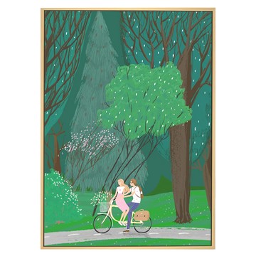 Boluo 菠蘿選畫所 掛畫 我們的甜蜜時光  30 x 40cm  木色