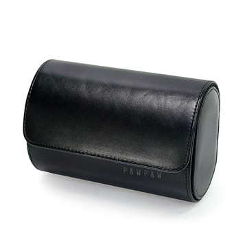 【P&W名錶收藏盒】【黑色皮革】2支裝 手工精品 錶盒