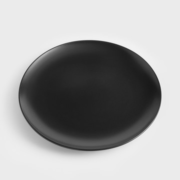 日式 幽暗雅黑 26cm 陶瓷淺盤│霧黑│單品