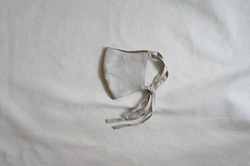 unisex mask | 雙色綁帶口罩 |  米 x 焦 茶