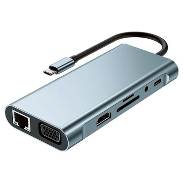 11合1 Type-C多功能HUB轉接器 DK-1  1個  銀色