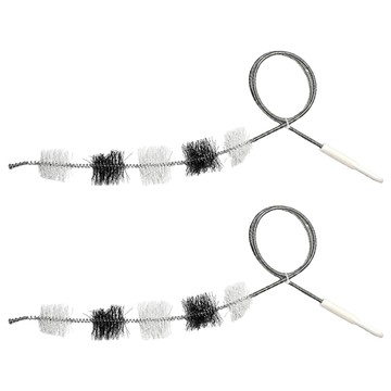 UdiLife 優的生活大師 百研 五節式排水管疏通清潔刷 刷毛+吸附 軟質線圈設計  刷毛型 黑色 + 白色 + 銀色線圈  2支