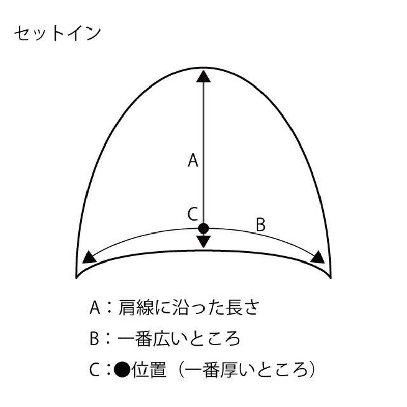 肩パッド くるみ後付け セットイン （AS15）  ベージュ (H)_6b_