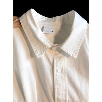 NASA日系白色長袖襯衫女設計感小眾休閑外套春秋薄款2023新款上衣