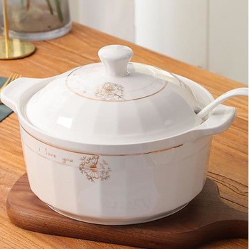 陶瓷廚房用品潑油罐勺蓋一體調味罐家用辣椒油罐耐高溫豬油罐油壺