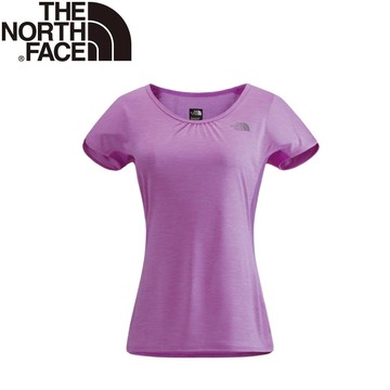 【The North Face 女 FLASHDRY短袖T恤 桃粉紫灰】NF00CA3A/短袖/快乾上衣/T恤