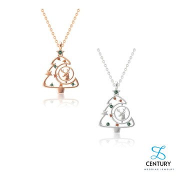 【Century】2選1 925純銀聖誕樹套鍊 兩色可選