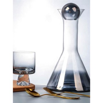 煙灰色醒酒器水晶玻璃無鉛水杯分酒器紅酒壺家用歐式酒杯啤酒杯子