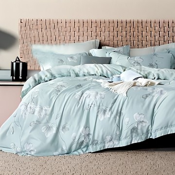 LoveCity 寢城之戀 吸濕排汗萊賽爾天絲兩用被床包組  1組  漫步綠  床包組  單人(床包6.2 x 3.5尺(186 x 105cm) + 被套7 x 6尺(210 x 180cm) + 枕套75 x 45cm)