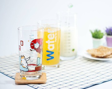 創世喵刻度杯 570ml 玻璃杯 果汁杯 牛奶杯 刻度杯