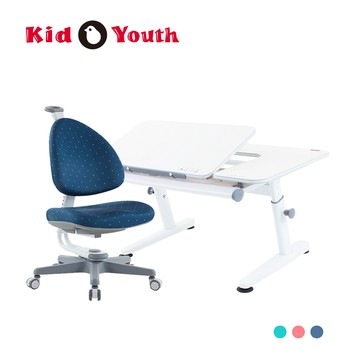 大將作 kid2youth - M6 Plus-XS 成長桌椅組(含BABO椅)/兒童書桌椅-深海藍-桌面尺寸寬100x長73cm