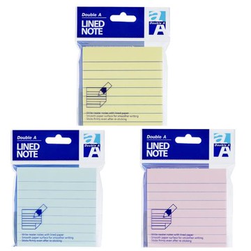 Double A 便利貼76*76mm橫線-1盒