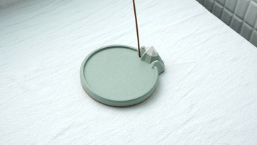 小山線香座飾盤-青綠款 | 2025新款耐碰撞材質(mit)