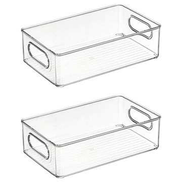 可疊加組合式抽屜收納盒 Set PET材質  27 x 16 x 7.5cm  透明  2個