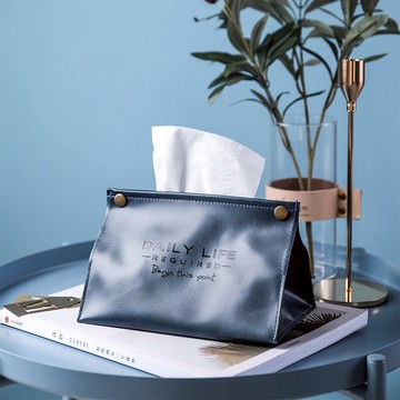 皮革紙巾袋 北歐新款抽紙盒客廳桌面收納盒