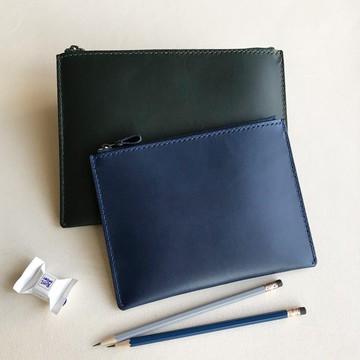 TOGO 皮革收納包/手拿包 - 航海藍 / 客製化禮物