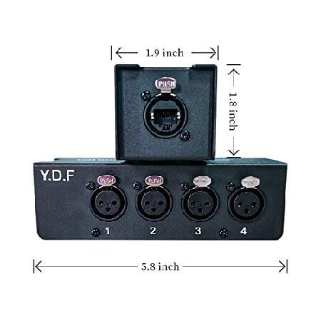 Channel 3-Pin XLR Male to Female Over Ethercon Cable Multi Extender for Stage Lighting and Recording Studio- XLR AES DMX Channel Over Shielded Cat5 