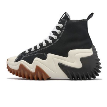 CONVERSE RUN STAR MOTION HI 高筒 帆布協 女鞋 男鞋 厚底 鋸齒 高筒 黑色-171545C