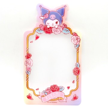 asdfkitty*三麗鷗家族 天使與惡魔 卡片收藏套 卡套 相框-庫洛米天使-日本正版商品