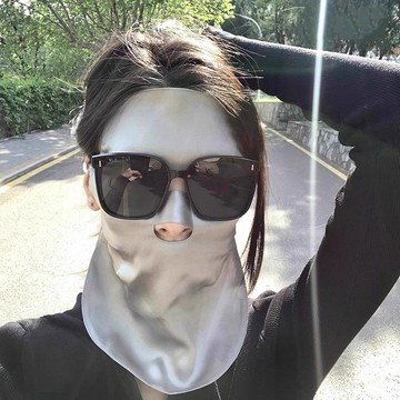 熱賣爆款蠶絲防曬麵罩女防紫外綫透氣開車遮全臉基尼真絲麵紗夏季2026新款0501 WONQ