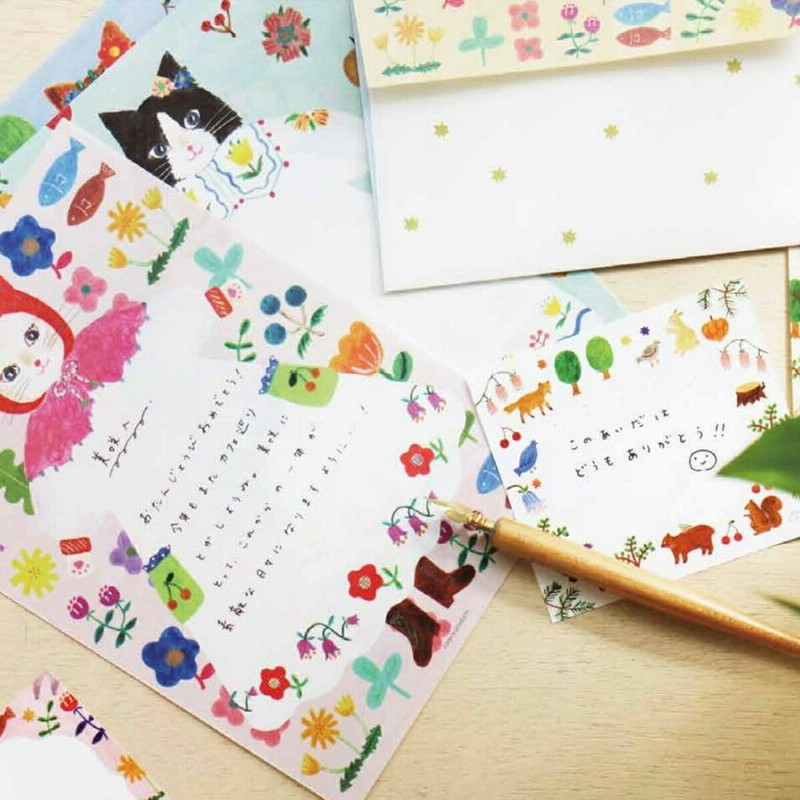 AikoFukawa ブロックメモ flower and animals・feel nature 日本
