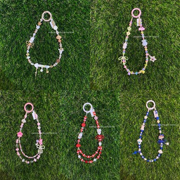 金屬珠細款手機鍊/設計師款/台灣手工原創【第三組】