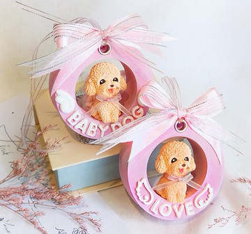 可愛狗狗香氛環 英文字母擴香石 (淨化負能量 客製化禮盒)