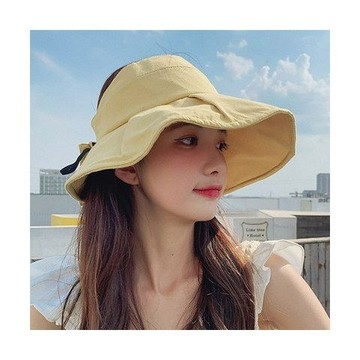 免運🌞韓國UV空頂防曬帽女夏季荷葉邊遮臉太陽帽子大沿蝴蝶結漁夫遮陽帽漁夫帽 素面遮陽帽 防曬帽 抗uv 穿搭必備 學生