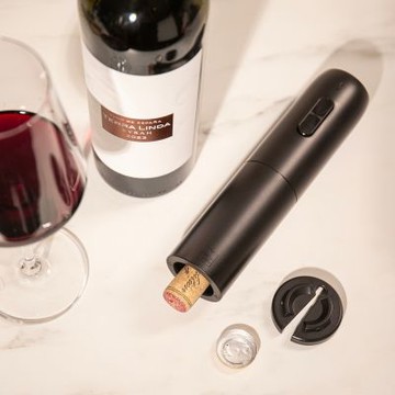 《Vacu Vin》鋁箔刀+電動螺旋開酒器- 紅酒白酒 開瓶器 鋁箔刀